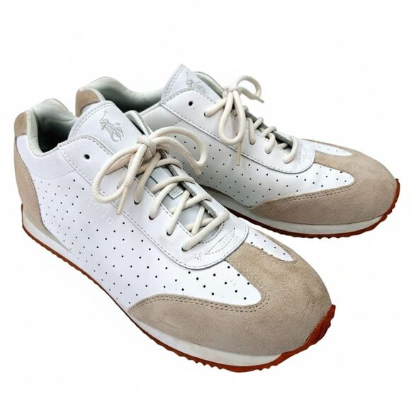 Polo Ralph Lauren Heritage Court II Leather Suede Tennis Court Sneakers Sz 10 - Picture 6 of 9